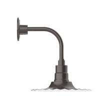 Montclair Light Works GNT158-51 - 12" Radial shade, Curved Arm wall mount, Architectural Bronze