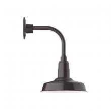 Montclair Light Works GNT181-51 - 10" Warehouse shade, Curved Arm wall mount, Architectural Bronze