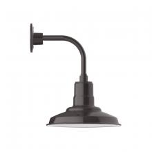 Montclair Light Works GNT182-51 - 12" Warehouse shade, Curved Arm wall mount, Architectural Bronze