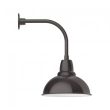 Montclair Light Works GNU107-51 - 14" Cafe shade, Curved Arm wall mount, Architectural Bronze