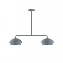 Montclair Light Works MSGX445-40-L12 - 2-Light Axis LED Linear Pendant, Slate Gray