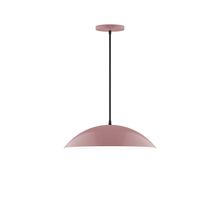 Montclair Light Works PEB438-20-C24-L13 - 16" Plateau LED Pendant, cool tweed fabric cord with canopy, Mauve