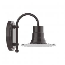 Montclair Light Works SCB157-51 - 8" Radial shade, wall mount sconce, Architectural Bronze