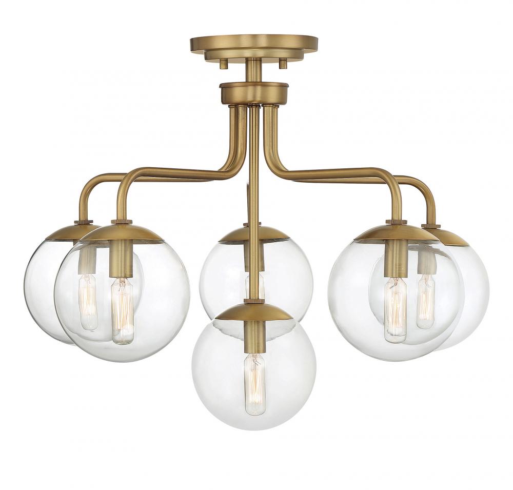 Marco 6-Light Ceiling Light in Warm Brass