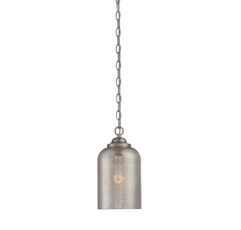 Bally 1-Light Pendant in Satin Nickel