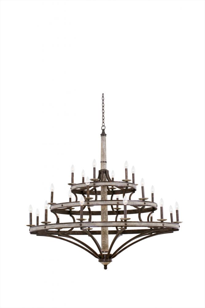 Coronado (12+6+6) Light 3 Tier Chandelier