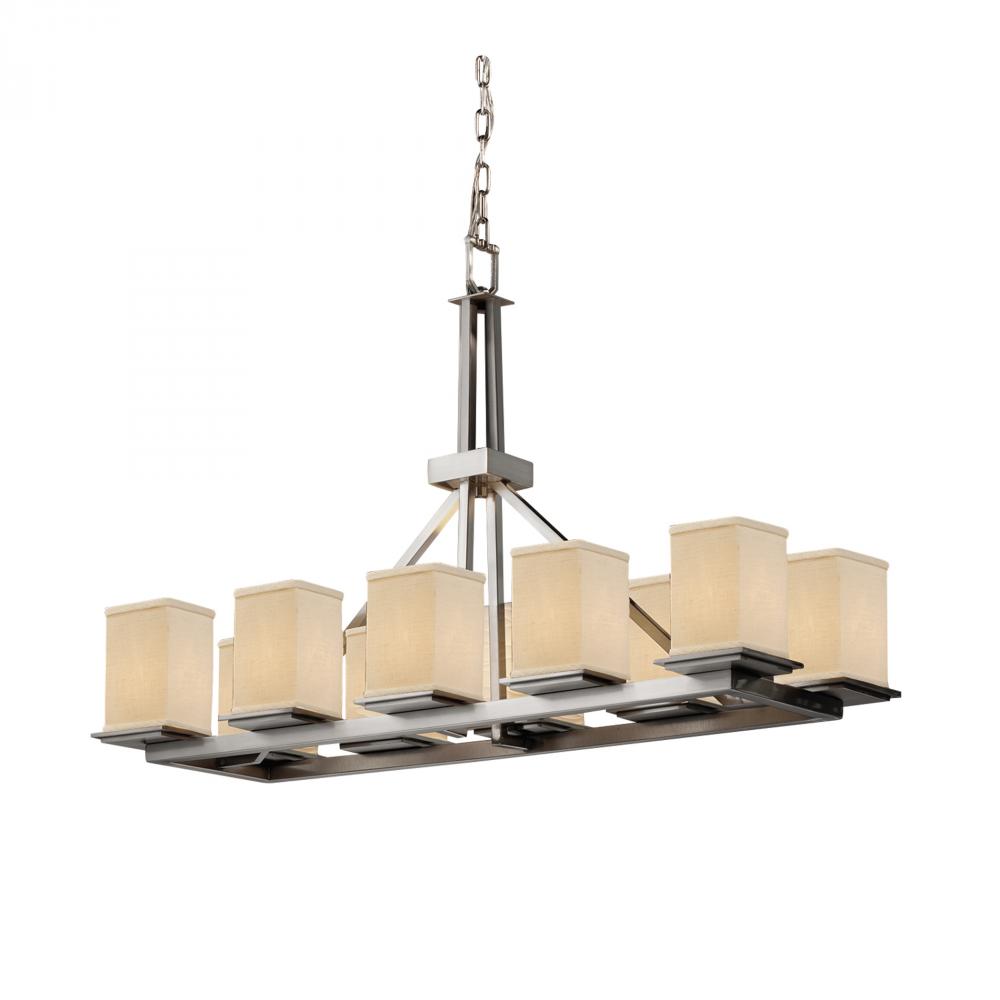 Montana 10-Light Rectangular Ring Chandelier