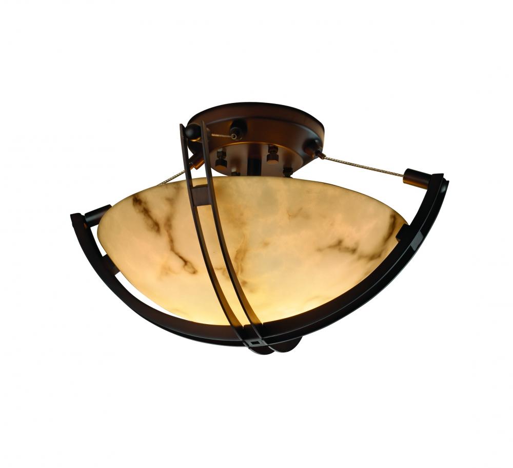 14" Semi-Flush Bowl w/ Crossbar