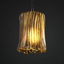 Justice Design Group GLA-8815-16-AMBR-ABRS-RIGID - Mini 1-Light Pendant