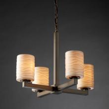 Justice Design Group POR-8829-10-PLET-NCKL - Modular 4-Light Chandelier