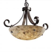 Justice Design Group ALR-9741-25-DBRZ-F1-LED-3000 - 18" Pendant Bowl - Scrolls w/ Finials