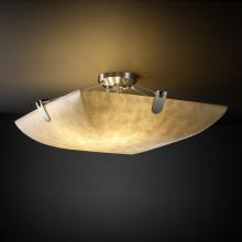 Justice Design Group CLD-9614-25-MBLK-LED-6000 - 36" Semi-Flush Bowl w/ U-Clips