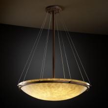 Justice Design Group CLD-9697-35-DBRZ-LED-6000 - 48" Round Pendant Bowl w/ Ring