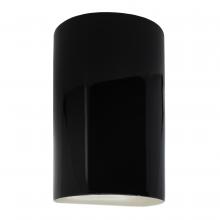 Justice Design Group CER-5265W-BKMT - Large ADA Outdoor LED Cylinder - Open Top & Bottom