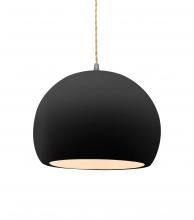 Justice Design Group CER-6533-CRB-NCKL-BEIG-TWST-LED1-700 - Medium Globe LED Pendant