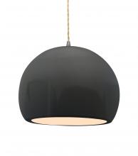 Justice Design Group CER-6535-GRY-NCKL-BEIG-TWST-LED1-700 - Large Globe LED Pendant