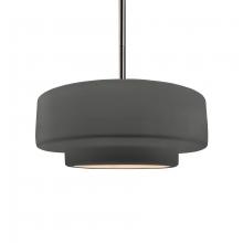 Justice Design Group CER-6543-GRY-NCKL-RIGID-LED1-700 - Medium Tier LED Pendant