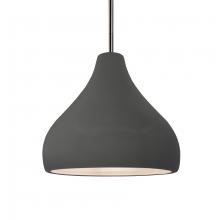 Justice Design Group CER-6563-GRY-NCKL-RIGID-LED1-700 - Medium Droplet LED Pendant