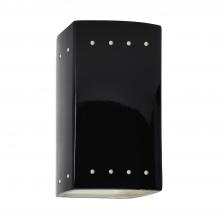 Justice Design Group CER-0925-BKMT - Small Rectangle w/ Perfs - Open Top & Bottom