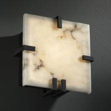 Justice Design Group FAL-5550-MBLK-LED-1000 - Clips Square Wall Sconce (ADA)