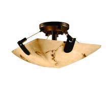 Justice Design Group FAL-9610-25-DBRZ-LED-2000 - 14" Semi-Flush Bowl w/ U-Clips