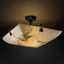 Justice Design Group FAL-9631-25-MBLK-LED-3000 - 18" Semi-Flush Bowl w/ Tapered Clips