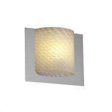 Justice Design Group FSN-5560-WEVE-CROM-LED-1000 - Framed Square 3-Sided Wall Sconce (ADA)