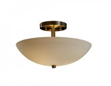 Justice Design Group FSN-9690-35-OPAL-MBLK-LED-2000 - 14" Round Semi-Flush Bowl