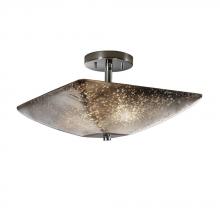 Justice Design Group FSN-9695-25-DROP-CROM-LED-2000 - 14" Square Semi-Flush Bowl