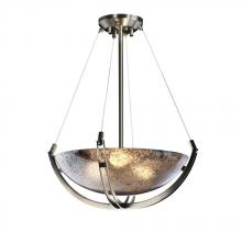 Justice Design Group FSN-9721-35-MROR-MBLK-LED-3000 - 18" Pendant Bowl w/ Crossbar