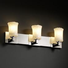 Justice Design Group GLA-8923-26-WHTW-CROM - Modular 3-Light Bath Bar