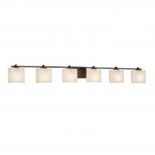 Justice Design Group PNA-8446-55-PLET-DBRZ - Era 6-Light Bath Bar