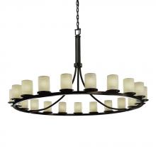 Justice Design Group POR-8716-10-BANL-DBRZ - Dakota 21-Light 1-Tier Ring Chandelier