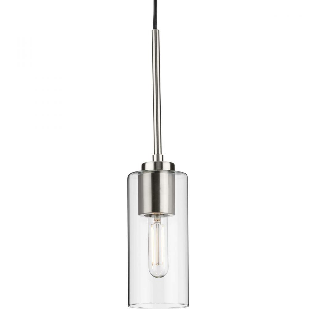 Cofield Collection One-Light Brushed Nickel Transitional Pendant