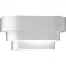 Progress P7103-30 - Louvered Sconce 7" One-Light White Modern Wall Light