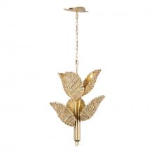 Varaluz 901C06FGN - Banana Leaf 6-Lt Chandelier - French Gold/Natural Seagrass