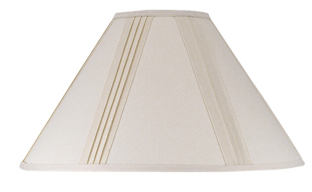 12" Tall Off White Side Pleated Linen Shade