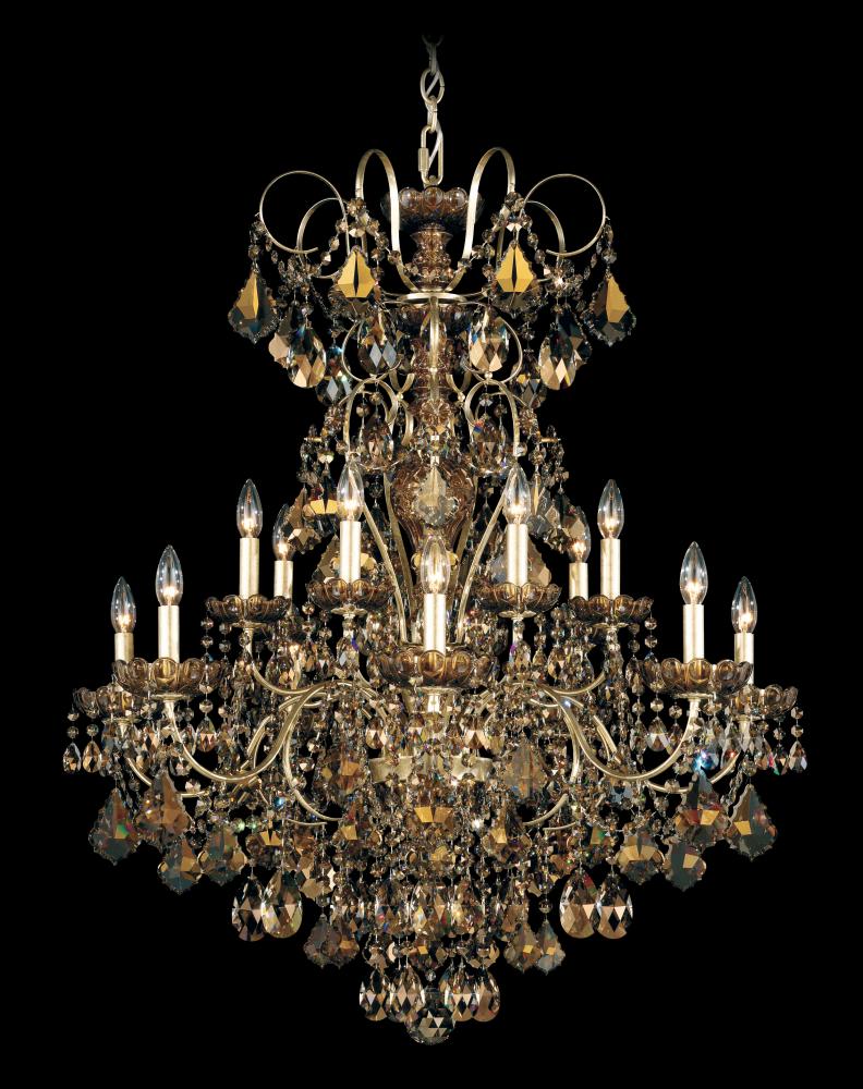 New Orleans 14 Light 120V Chandelier in French Gold with Heritage Handcut Crystal