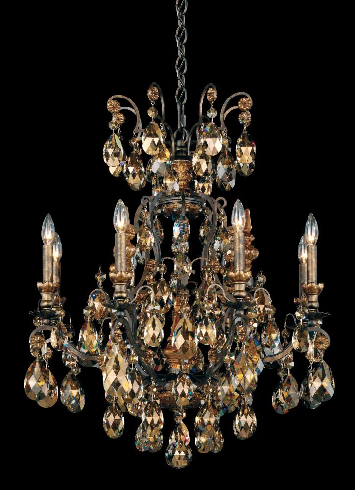 Renaissance 9 Light 120V Chandelier in Heirloom Bronze with Crystals from Swarovski®