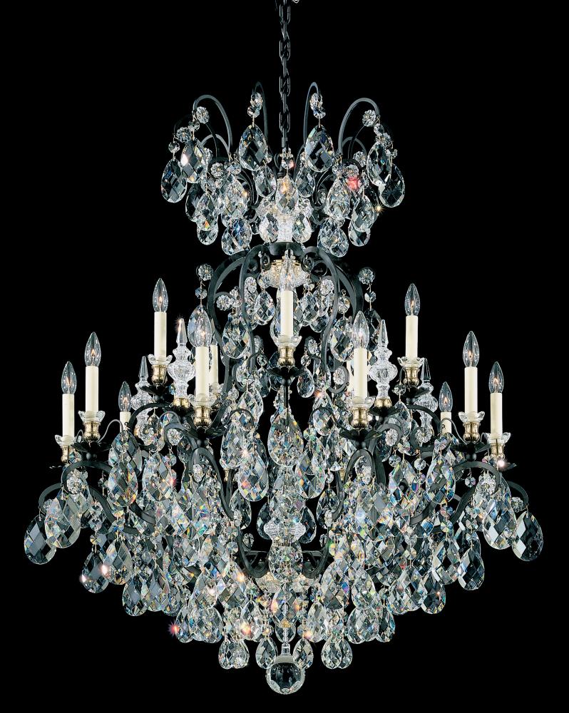 Renaissance 16 Light 120V Chandelier in Heirloom Bronze with Heritage Handcut Crystal