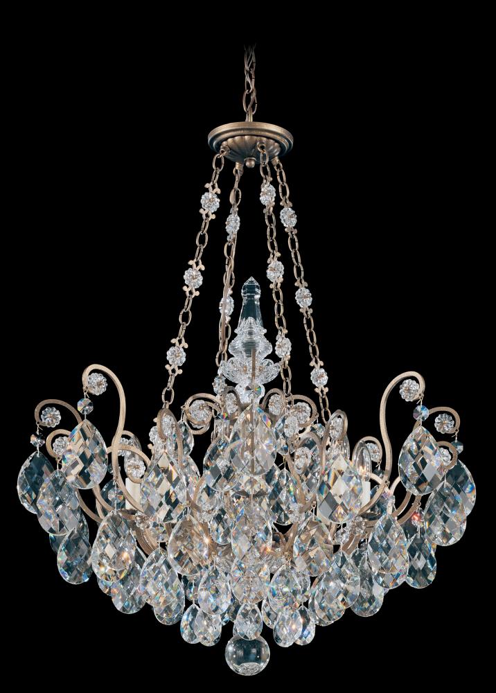 Renaissance 8 Light 120V Pendant in Antique Silver with Crystals from Swarovski®