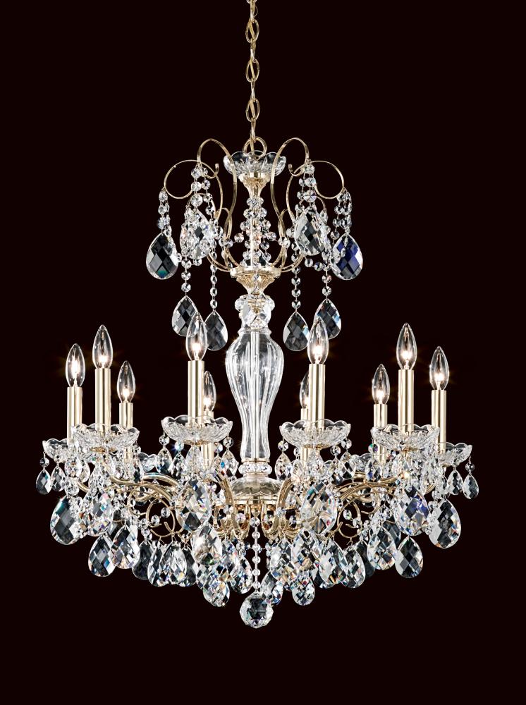 Sonatina 10 Light 120V Chandelier in Heirloom Bronze with Crystals from Swarovski®