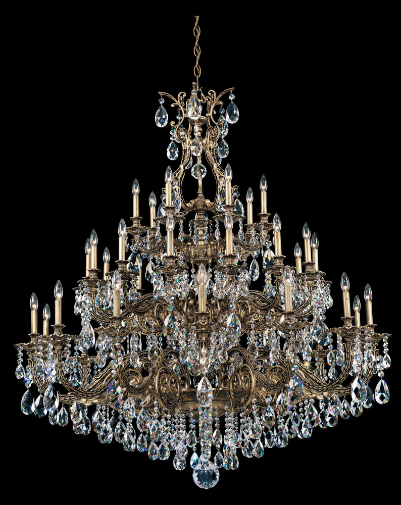 Sophia 35 Light 120V Chandelier in Florentine Bronze with Crystals from Swarovski®