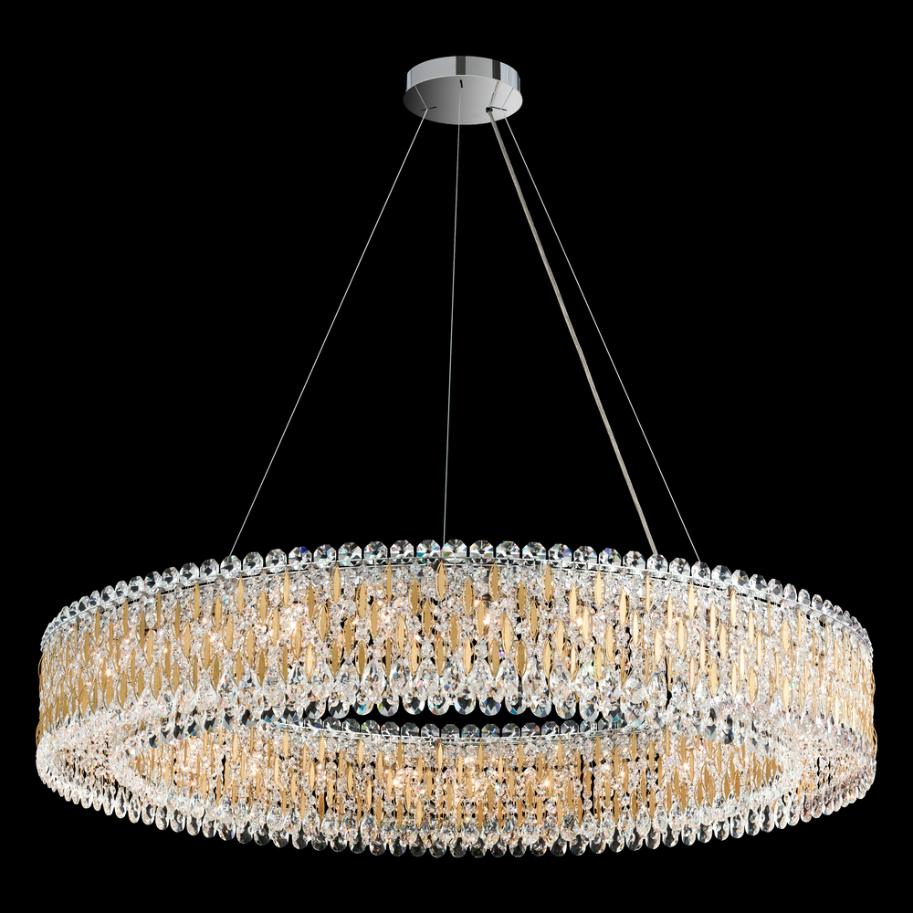 Sarella 27 Light 120V Pendant in White with Radiance Crystal