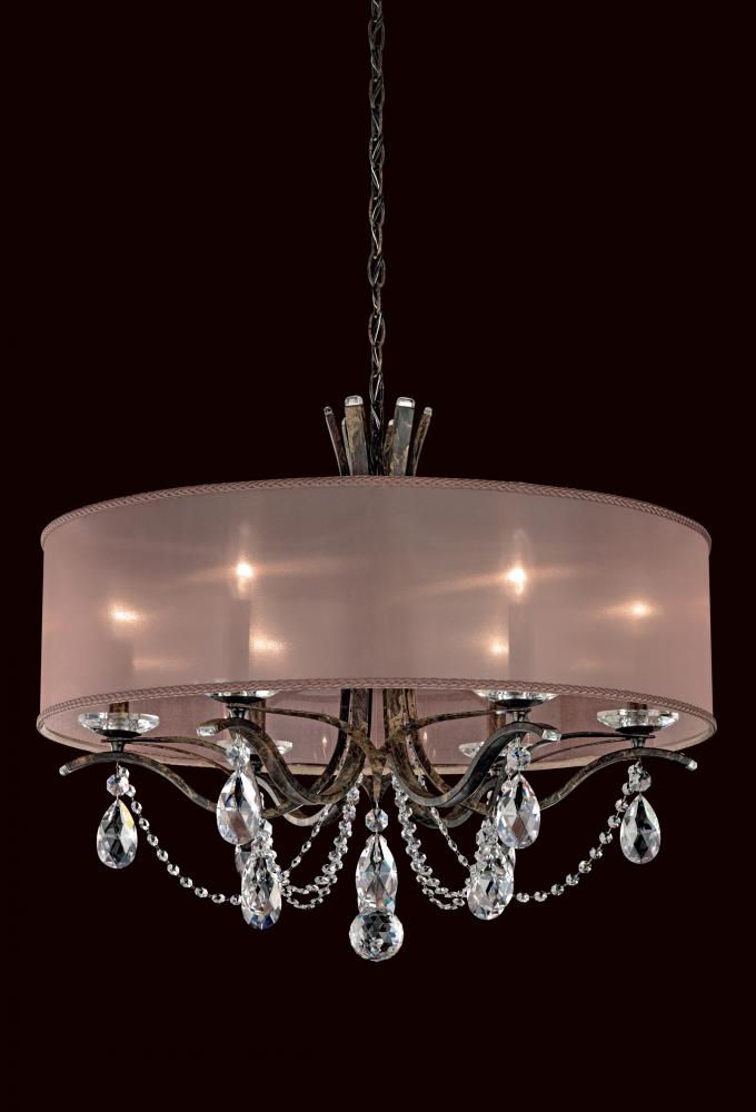 Vesca 6 Light 120V Chandelier in Ferro Black with Radiance Crystal