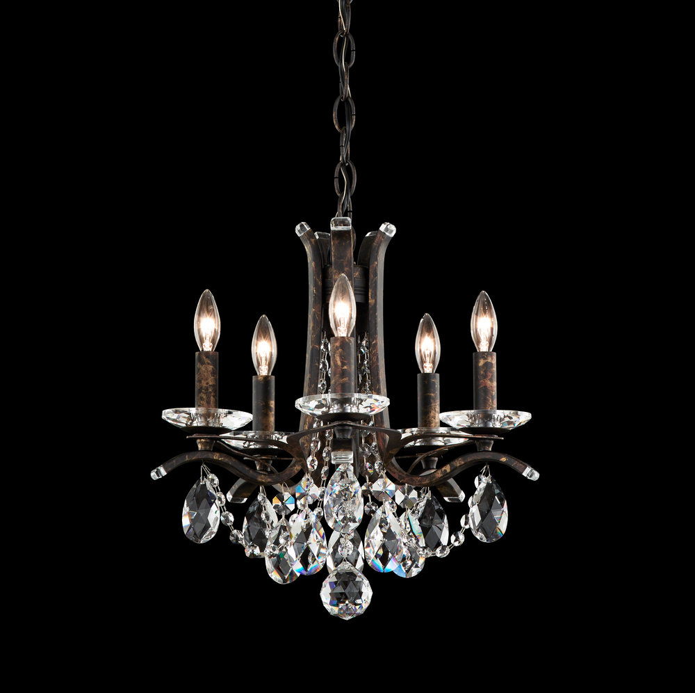 Vesca 5 Light 120V Chandelier in White with Radiance Crystal