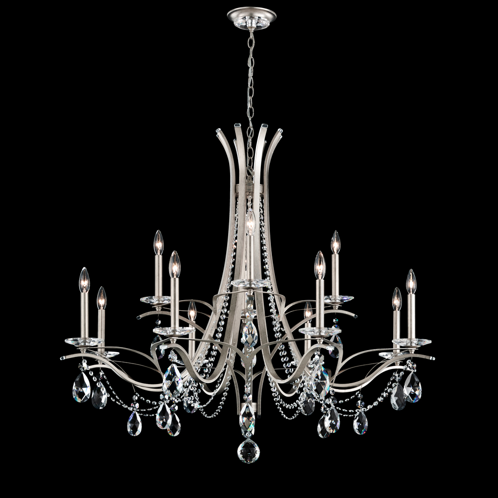 Vesca 12 Light 120V Chandelier in White with Radiance Crystal