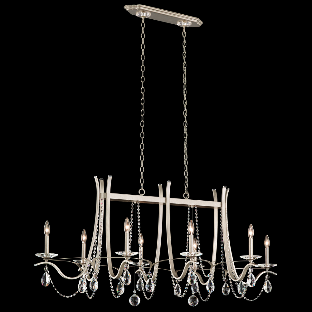 Vesca 8 Light 120V Chandelier in White with Radiance Crystal