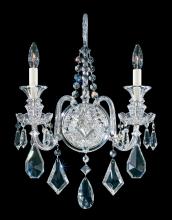 Schonbek 1870 5702CL - Hamilton 2 Light 120V Wall Sconce in Polished Silver with Heritage Handcut Crystal