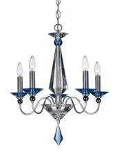 Schonbek 1870 9675-40CL - Jasmine 5 Light 120V Chandelier in Polished Silver with Optic Crystal